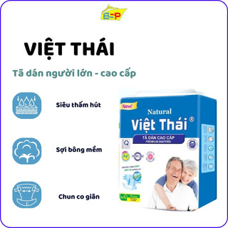 Tã Dán Dành Cho Người Lớn Việt Thái, Bỉm Siêu Thoáng Hút size M, M/L(10 Miếng/bịch)