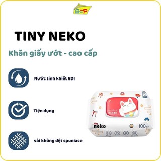 Khăn giấy ướt cao cấp Tiny Neko Nhật Bản gói 100 tờ - Hàng chính hãng - 23h.shop
