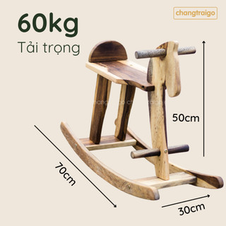 Ngựa bập bênh cho bé, ghế bập bênh gỗ tháo ráp, xe ngựa bập bênh cho bé chịu lực 60Kg Chàng Trai Gỗ