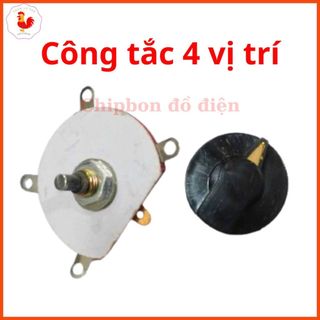 Công tắc xoay galet 4 vị trí có kèm núm xoay