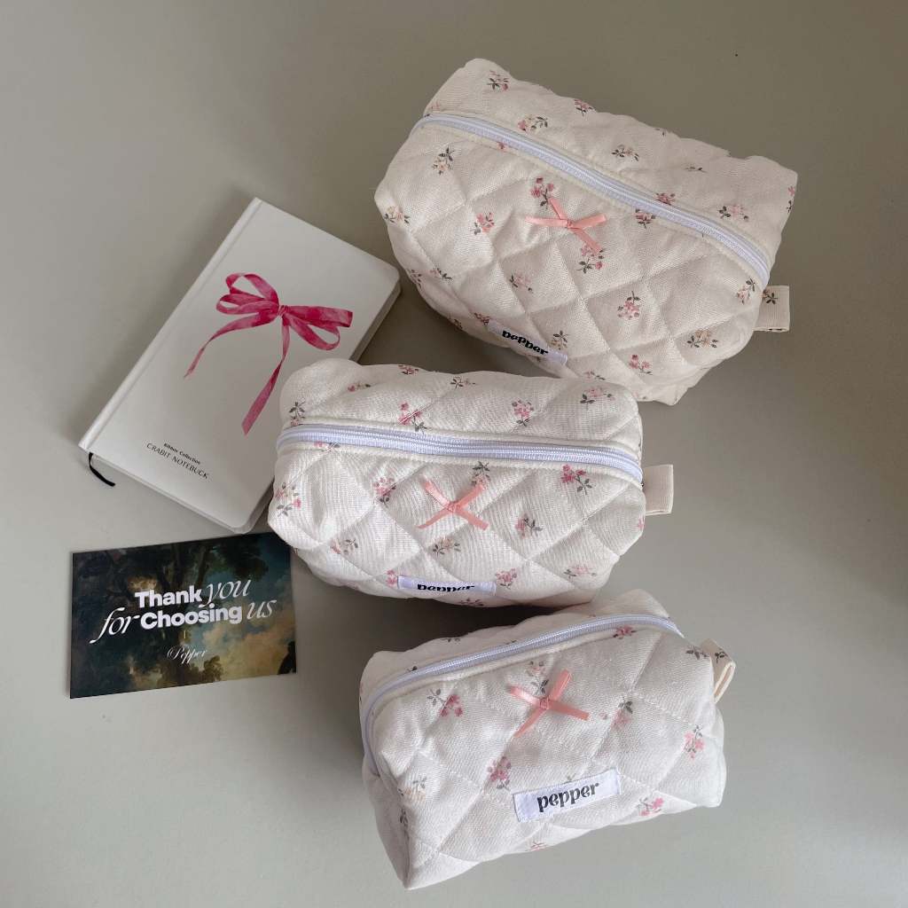 Pouch Chần Bông Nhiều Kích Cỡ Pepper Clothing Túi Đựng Mỹ Phẩm Make Up Hộp Bút Viết Đồ Dùng Cá Nhân Size Lớn Nhỏ - Pouch | BigBuy360 - bigbuy360.vn