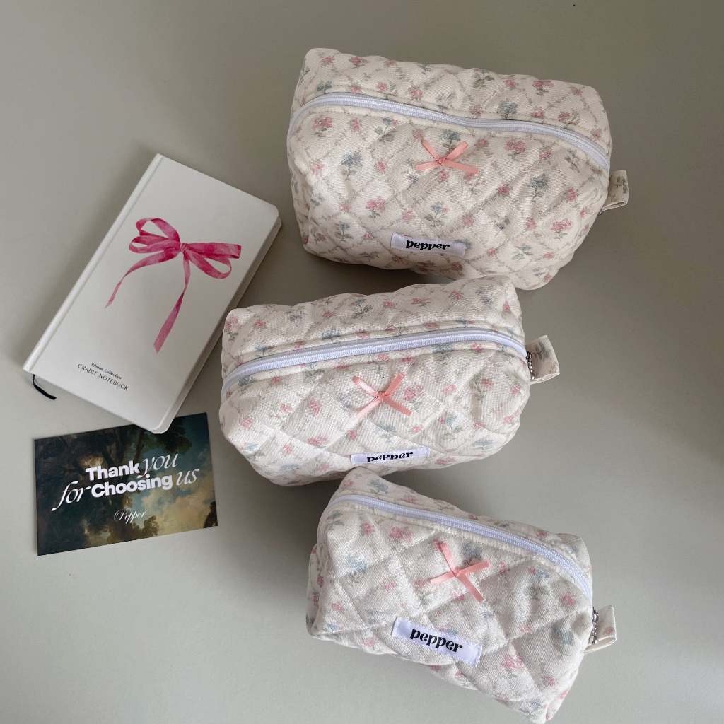 Pouch Chần Bông Nhiều Kích Cỡ Pepper Clothing Túi Đựng Mỹ Phẩm Make Up Hộp Bút Viết Đồ Dùng Cá Nhân Size Lớn Nhỏ - Pouch | BigBuy360 - bigbuy360.vn