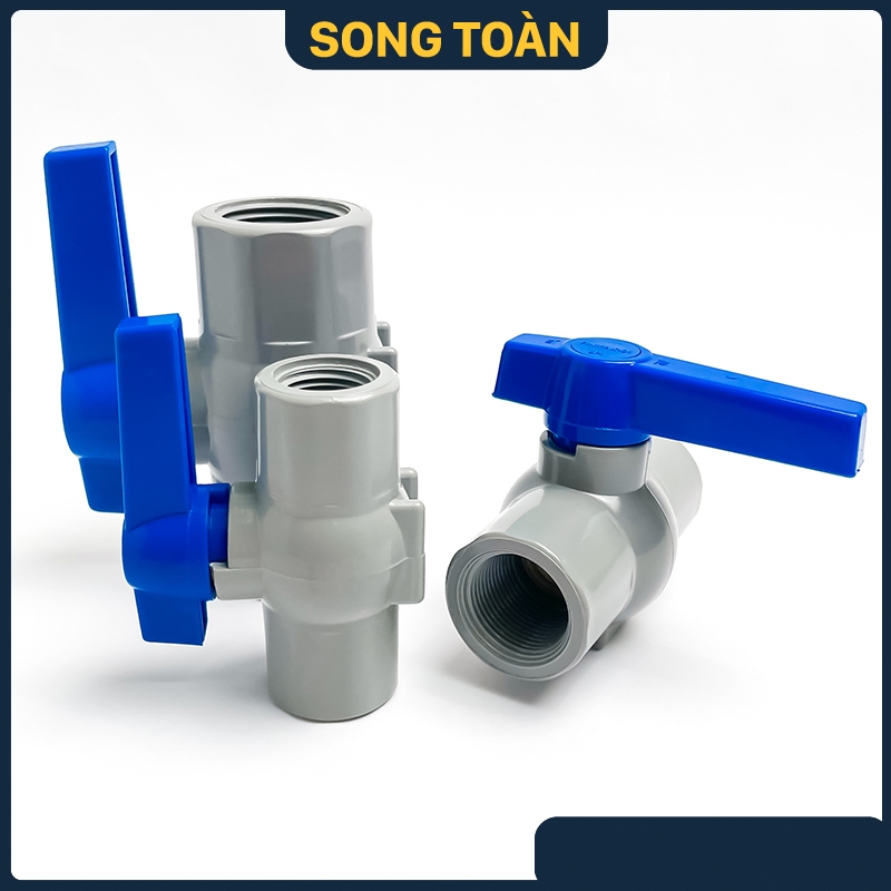 Van Nhựa Ren Trong 21 27 34, Van Khóa Nước Nhựa REN TRONG Nối Ống Tay ...