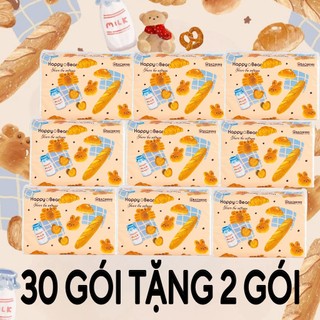 Giấy Rút Lụa Trắng HAPPY BEAR Ultra Soft 3 Lớp , Softness 4 Lớp Chất Dai Mặt Lụa Mềm Mại Mịn Màng Dịu Êm