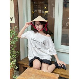 Áo Thun Nữ Trễ Vai Cotton chất liệu thun cotton Co Dãn 4 chiều-Kraken Drk.