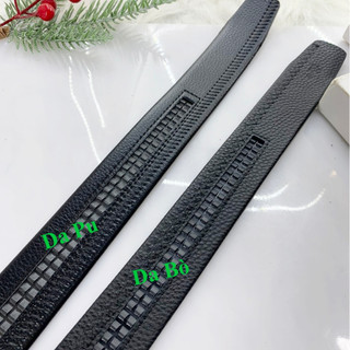 Dây lưng nam da bò không mặt bản dây 3,5cm dùng cho khóa gạt tự động