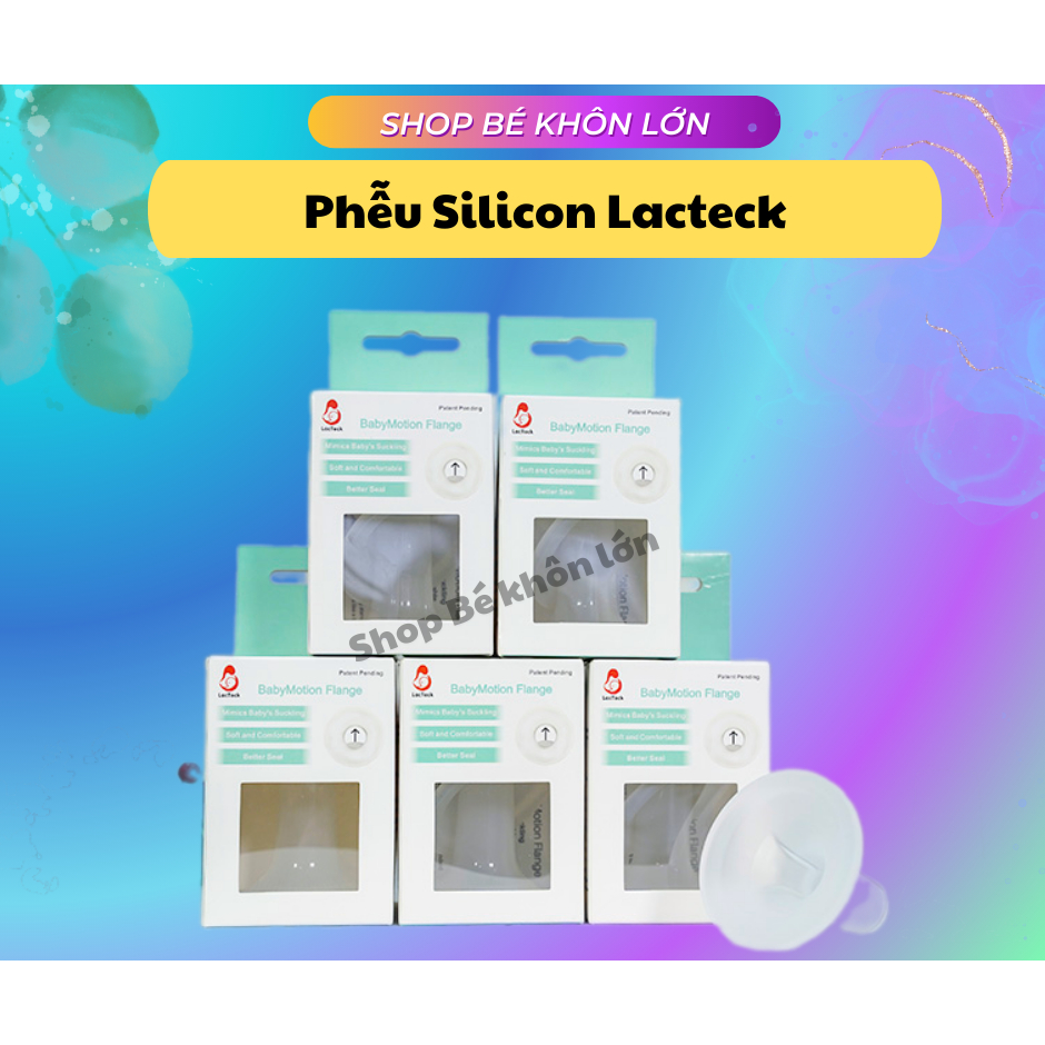 Phễu Lacteck, Phễu Silicon Lacteck Baby Motion - Chính Hãng, check mã vạch