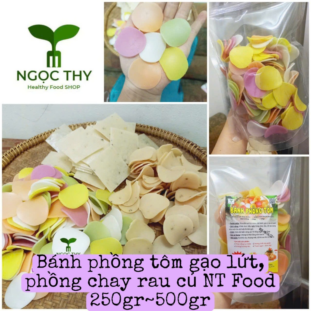 [NT Food] Bánh phồng tôm rau củ màu tự nhiên ăn chay ăn mặn | Shopee ...