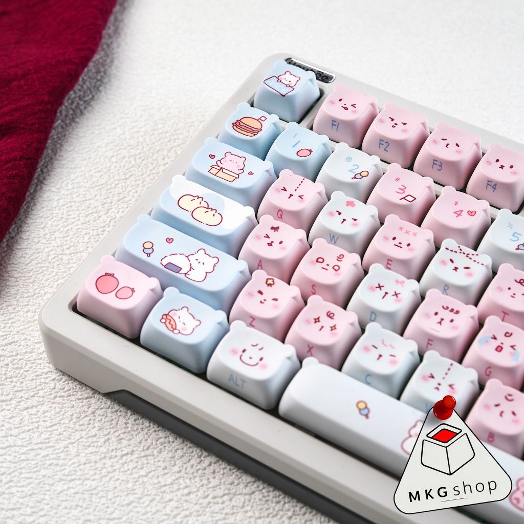 Keycap Cute Mouse | Bộ nút bàn phím cơ PBT dyesub | Mouse profile | 132 ...