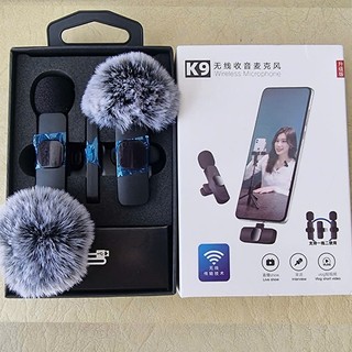 Combo Micro K9 và phụ kiện Mũ lọc gió thu âm chuẩn, lọc gió, tạp âm khi quay video, livetream