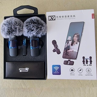 Combo Micro K9 và phụ kiện Mũ lọc gió thu âm chuẩn, lọc gió, tạp âm khi quay video, livetream