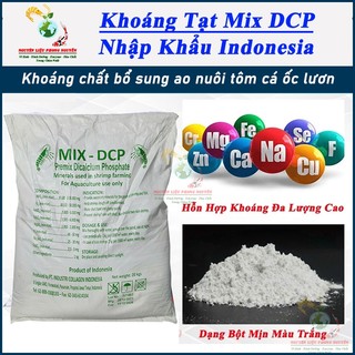 1kg Khoáng đa vi lượng Mix DCP, khoáng cho cá tôm tép ốc, Khoáng tạt phòng bệnh cong thân, đục cơ.