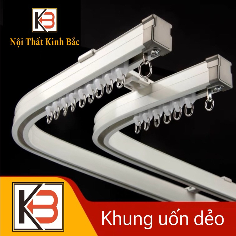 Khung rèm uốn dẻo,Ray rèm chiết li, Khung rèm treo trần, Khung rèm spa ...