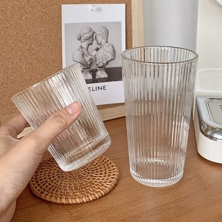 Bộ 6 Ly thủy tinh sọc 250ml và 360ml ,cốc thủy tinh chịu nhiệt dùng để uống trà, cafe, sinh tố