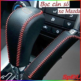 Bao da bọc cần số, phanh tay xe Mazda 2,3,6, Cx5, CX8 AT đời từ 2015-2023( khách mua nhắn giúp shop tên xe, đời xe)