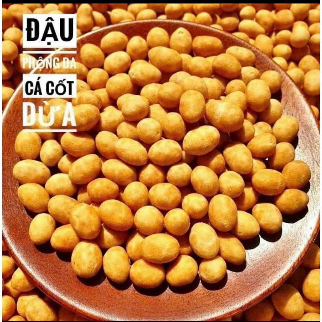 1Kg Đậu Mix 2 vị ( Phộng Da Cá Cốt Dừa/ Da Cá Tỏi Ớt) Thơm Ngon