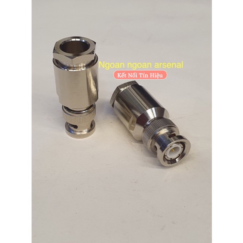Rắc Jack BNC cáp 8 (RG8) cao cấp đồng mạ vàng chuẩn 50 ohm, BNC vặn cáp ...