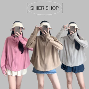 Áo Khoác Chống Nắng Nữ Cao Cấp Vải Cotton Hàn Dày Dặn, Chống Tia UV Mới Nhất Dài Tay