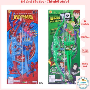 Đồ chơi cung tên bắn mũi tên nhựa hít tường ben 10
