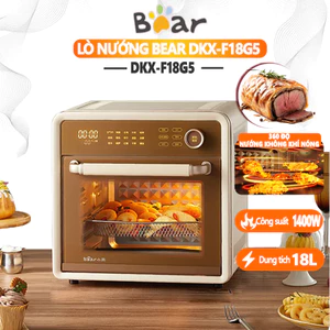 Lò nướng điện Bear DKX-F18G5 18L dung tích 1400W 15 chương trình nầu ăn có sẵn chiên không dầu