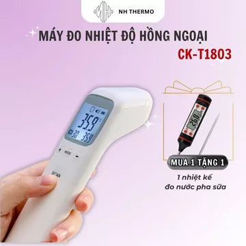 Nhiệt kế đo nhiệt độ phòng hồng ngoại NH Thermo CK-T1803 cầm tay đo thân nhiệt không tiếp xúc tặng nhiệt kế TP101