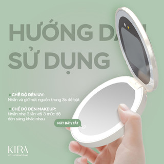 Gương cầm tay có camera UV công nghệ FENCHILIN soi kem chống nắng giúp theo dõi hiệu quả (TẶNG KÈM THẺ ĐO UV)