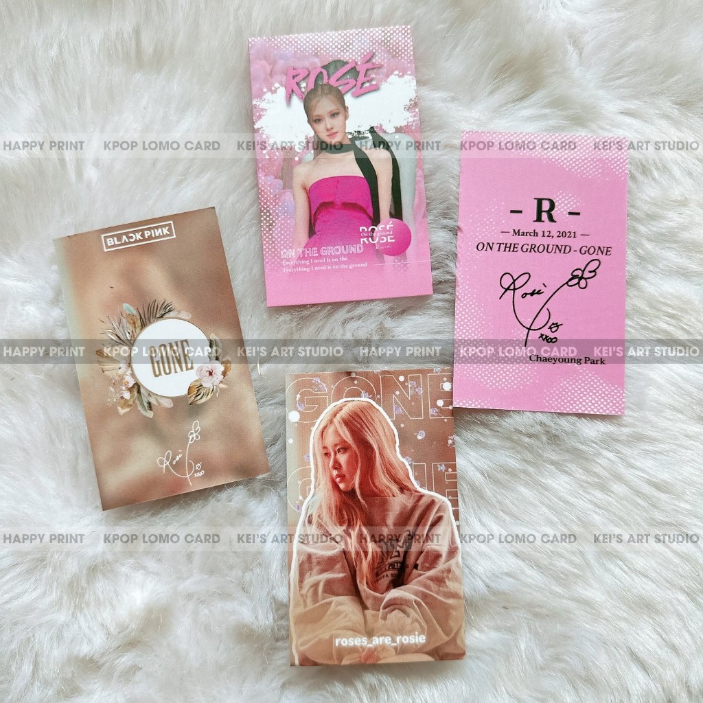 [GIÁ GOM] Set 100 card des Blackpink - thẻ ảnh thiết kế Rosé, Lisa, Jennie, Jisoo (mẫu cập nhật thêm)