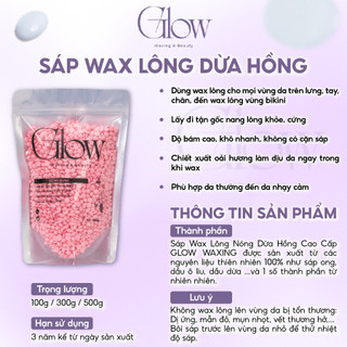 Combo 300Gr Sáp Dừa Hồng Cao Cấp Siêu Bám Lông GLOWWAXING + Mỡ Trăn Nguyên Chất 100% CHE TÊN