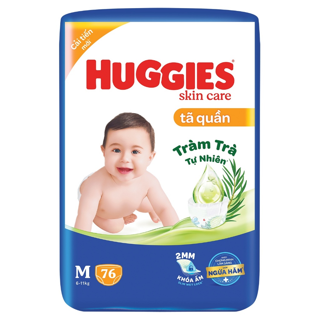 Bỉm Huggies quần/dán đủ size M74/L60/XL56/XXL50 - hanzomart