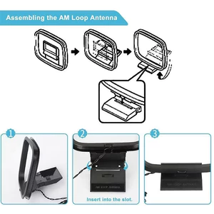 Ăng-ten AM FM 2 chân anten vòng lặp 3 chân nhận tín hiệu đài radio cho cassette Sharp Sony dàn nhạc âm thanh mini Nhật