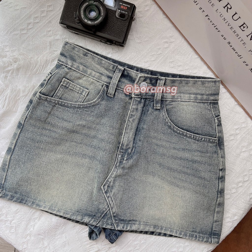 Chân váy jean nữ ngắn, chân váy body tôn dáng BORAM SG (có quần bảo hộ)