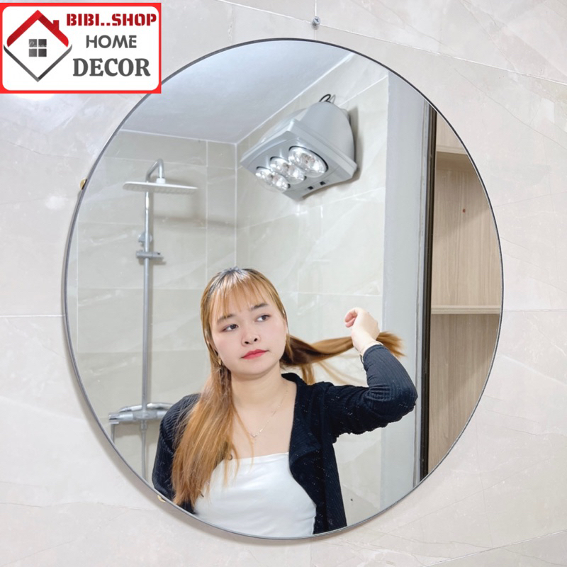 Gương Nhà Tắm Treo Tường Khung Hợp Kim Nhôm Chống Gỉ – Gương Soi Toàn Diện Sang Trọng