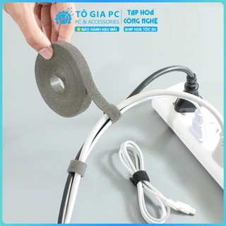 Cuộn dây quấn tai nghe cáp sạc dây điện cáp máy tính chống rối, dây buộc gọn cáp dây Velcro quản lý cố định dây cáp