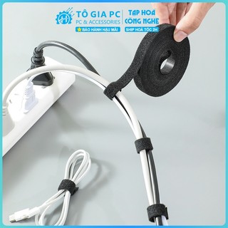 Cuộn dây quấn tai nghe cáp sạc dây điện cáp máy tính chống rối, dây buộc gọn cáp dây Velcro quản lý cố định dây cáp