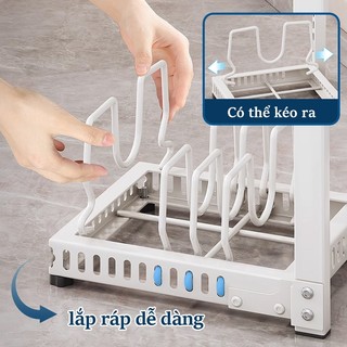 Gslife Kệ Để Nồi- Gía Để Đồ Nồi Đa Năng Thép Carbon ,Màu Đen ,Ổn Định Và Không Trơn Trượt An Ninh
