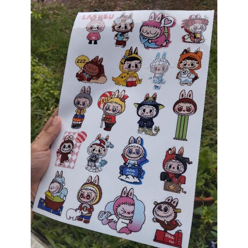 Sticker Labubu 20 hình dán trang trí siêu cute đáng yêu. La bubu chống nước