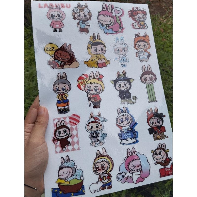 Sticker Labubu 20 hình dán trang trí siêu cute đáng yêu. La bubu chống nước
