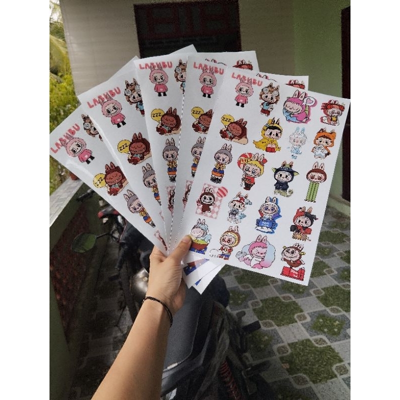 Sticker Labubu 20 hình dán trang trí siêu cute đáng yêu. La bubu chống nước