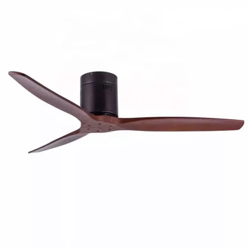 Quạt trần 3 cánh gỗ-Quạt sát trần cho căn hộ chung cư nhà trần thấp,động cơ DC lõi đồng 6 số làm mát sâu,quạt đảo chiều