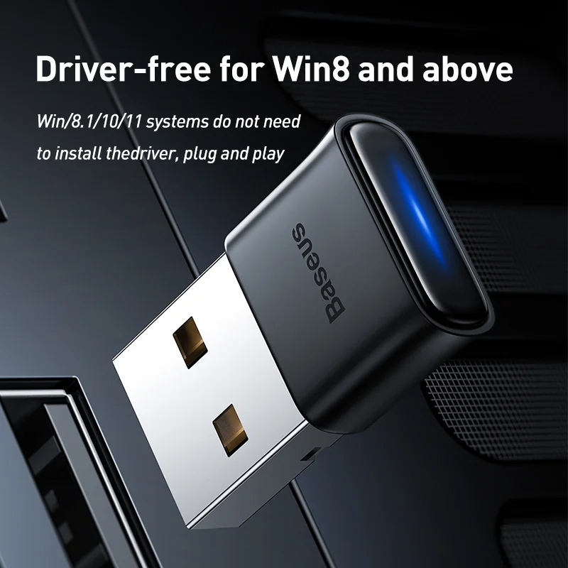 USB Bluetooth tốc độ cao Baseus BA04 Bluetooth Receiver (Bluetooth CSR 5.0 , 20m, Wireless Audio Transmission Adapter)