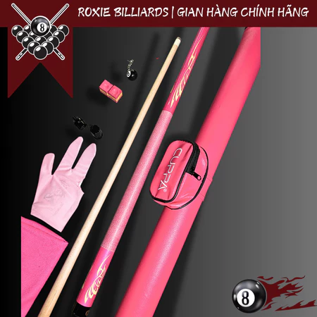 Cơ bida Cuppa Pink Hồng Roxie