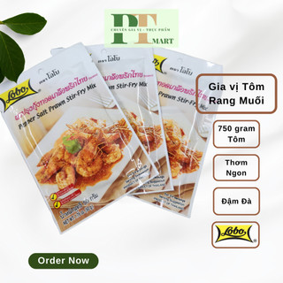Gia vị tôm rang muối gói 50gr hiệu Lobo Thái. Pepper Salt Prawn Stir-fry Mix