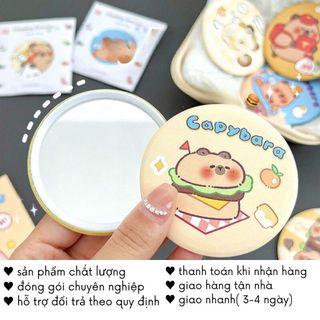 Gương Capybara Cầm Tay Mini Bỏ Túi Trang Điểm Nhỏ Cute Timo GL17