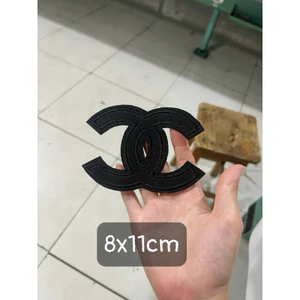 patch vải ủi nhiệt thêu hình thời trang sticker chữ x đen to