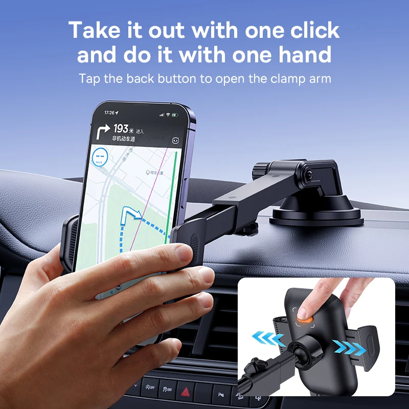 Giá đỡ điện thoại Baseus UltraControl Go Series Clamp-Type Phone Holder Dùng Cho Taplo (Suction Cup Version)