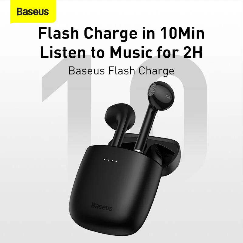 Tai Nghe Bluetooth Baseus Encok True Wireless Earphones W04 TWS Gen 2 Wireless Charger, New Model