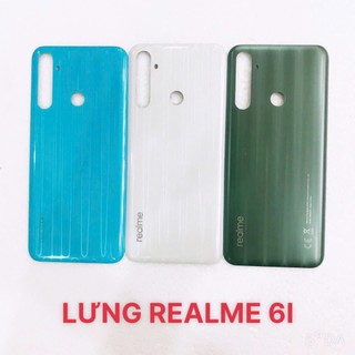 Lưng vỏ realme 6i, nắp lưng, nắp pin, lưng nhựa, lưng pin vỏ bộ realme 6i, khung nhựa viền lens kính cam, RMX2040