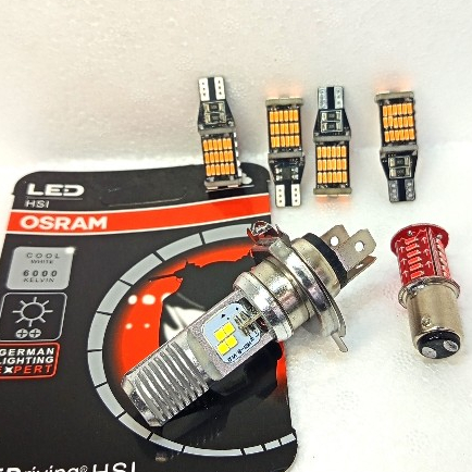Combo Full bóng LED nâng cấp ánh sáng cho xe máy Honda Alpha, WS,RSX,Future, Yamaha Sirius, Jupiter