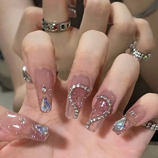 Set 24 Móng Tay Giả, Nail Box Nhiều Kiểu Xinh Xắn Có Keo Dán Móng Tiện Dụng Tone Nâu-đỏ