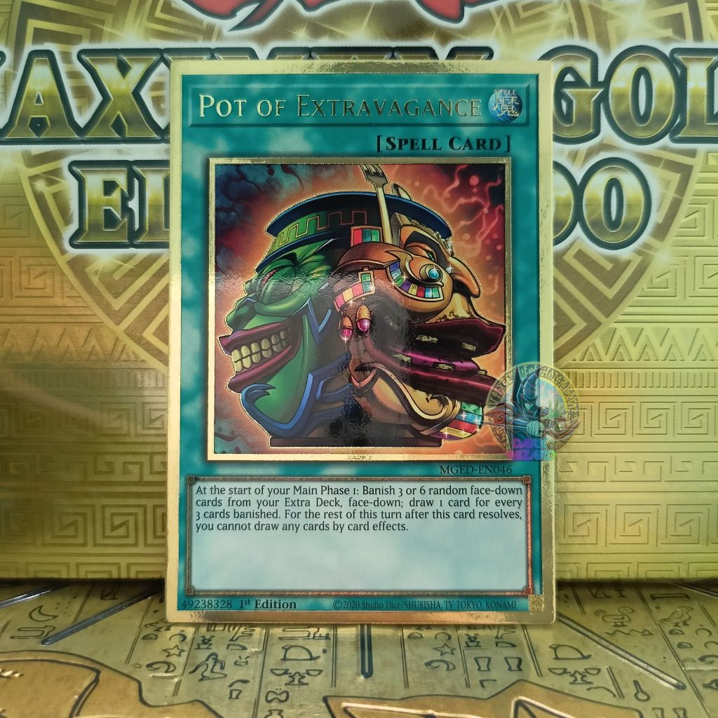 Vaso Della Stravaganza - MGED-EN046 - Rara Premium Oro - 1a Edizione - Carta Yu-Gi-Oh!